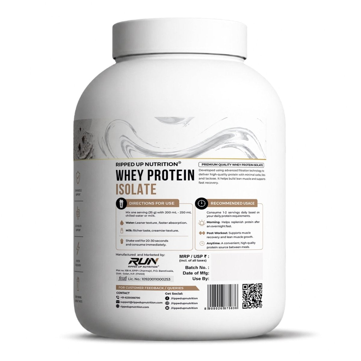 Whey Protein Isolate NEW - Ripped Up Nutrition