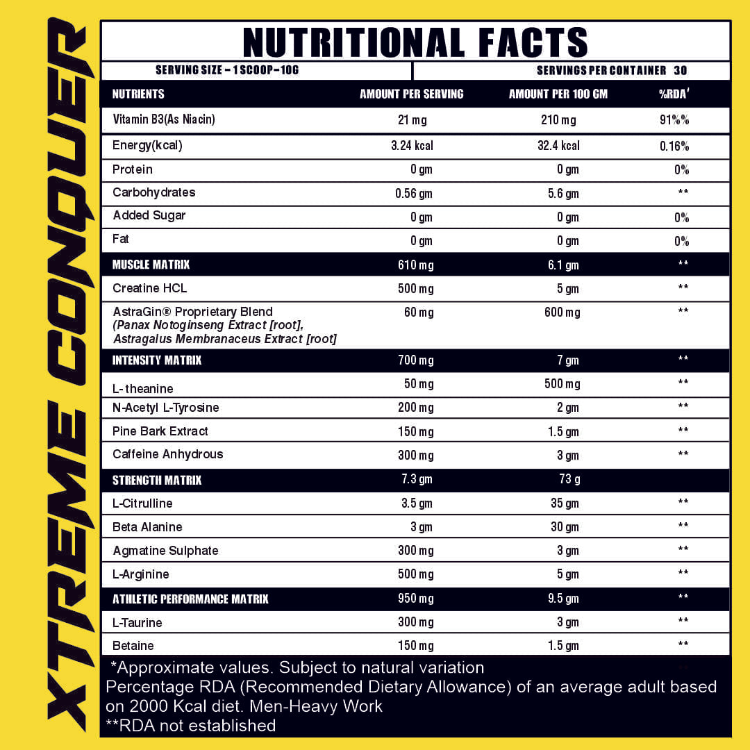 Conquer Xtreme Pre-workout