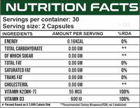 K2+ D3 (K2 - 55 MCG | D3 - 600 IU) - Ripped Up Nutrition