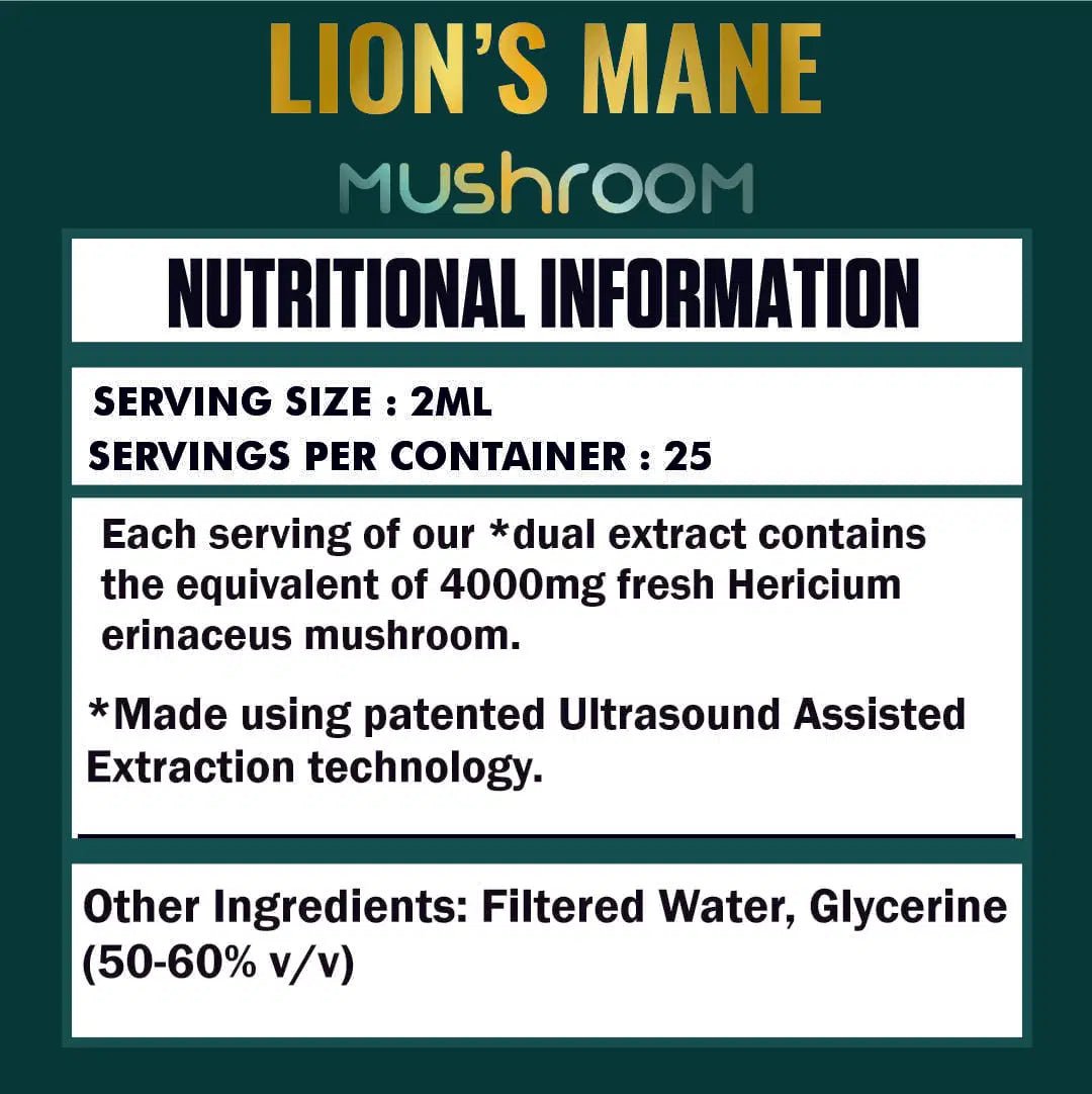 Lion's Mane Mushroom Liquid Extract - Ripped Up Nutrition