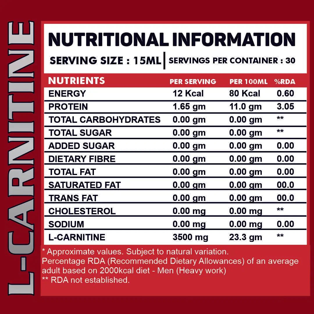 Liquid L-Carnitine 3500MG - Boost Your Energy Naturally Ripped Up Nutrition Liquid L-Carnitine 3500MG - Boost Your Energy Naturally Ripped Up Nutrition