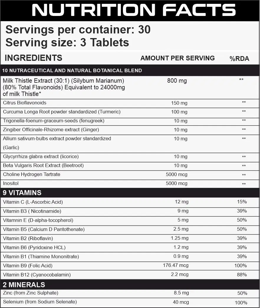 Liver Detox - 90 Tabs - Ripped Up Nutrition