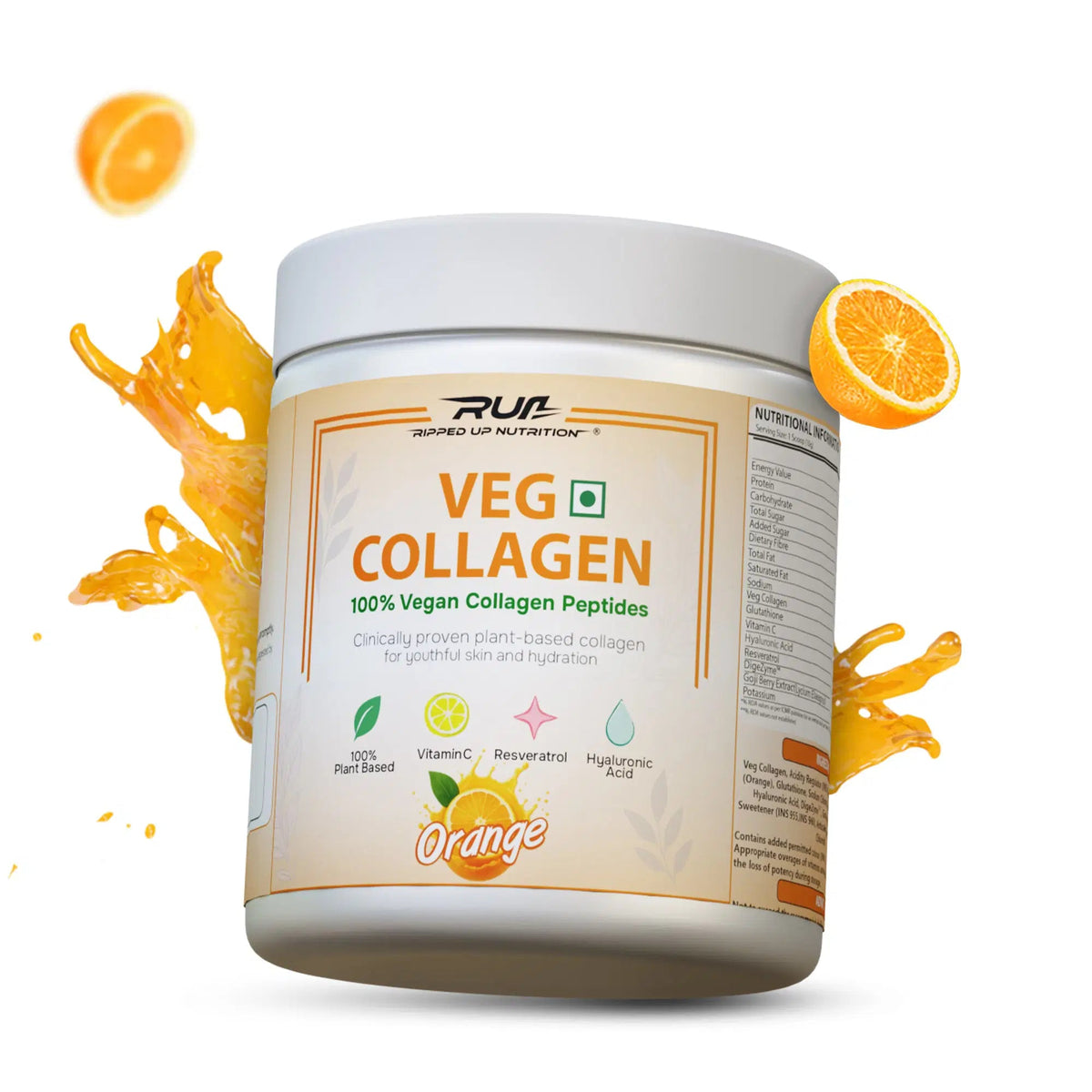 Veg Collagen - Plant Based Health Supplement for Glow Ripped Up Nutrition Veg Collagen - Plant Based Health Supplement for Glow Ripped Up Nutrition